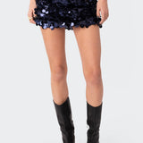 Sabina Low-Rise Sequin Mini Skirt