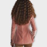 Velvet Tailored Blazer with Statement Trim