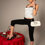 Polka Dot Layered Lacey Bra Corset
