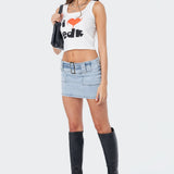 Bridget Low-Rise Denim Skirt