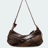 Belted Faux Leather Bag