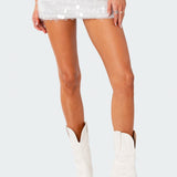 Tink Sequin Low Rise Mini Skirt
