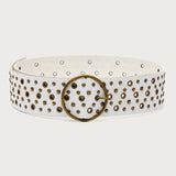 Stud & Grommet Faux Leather Belt