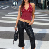 Ginny Mixed Polka Dot Halter Top