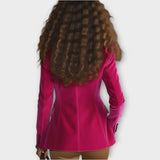 Velvet Tailored Blazer with Statement Trim