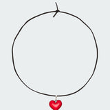 Heart Pendant Tie Choker