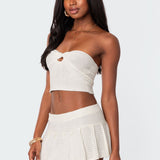Kiera Twist Front Knit Tube Top