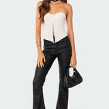 Twisted Split Front Tube Top