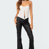 Twisted Split Front Tube Top