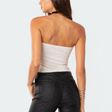 Twisted Split Front Tube Top