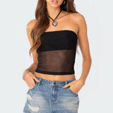 Celestia Sheer Mesh Tube Top