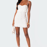 Philippa Embroidered Cotton Mini Dress
