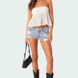 Lacey Cotton Scrunch Tube Top