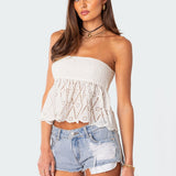 Lacey Cotton Scrunch Tube Top