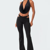 Monique Cropped Open-Back Top
