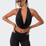 Monique Cropped Open-Back Top