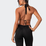 Monique Cropped Open-Back Top
