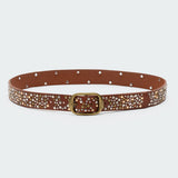 Zinia Studded Faux Leather Belt