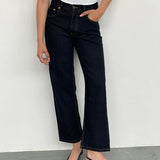 Mid Rise Awkward Parallel Jeans in Indigo