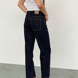 Mid Rise Awkward Parallel Jeans in Indigo