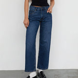 Mid Rise Awkward Parallel Jeans in Mid Blue Used