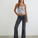 Extra Low Rise Flare Jeans in Vintage Black