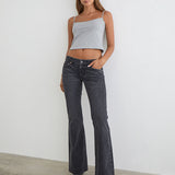 Extra Low Rise Flare Jeans in Vintage Black