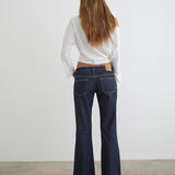 Extra Low Rise Flare Jeans in Indigo