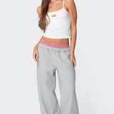 Gingham Boxer Detail Joggers