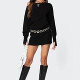 Eve Off Shoulder Knit Mini Dress
