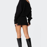 Eve Off Shoulder Knit Mini Dress