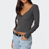Adrienne Lace Trim Top