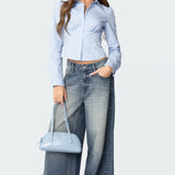 Tailored Pinstripe Button Up Shirt