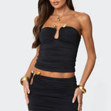 Curved U Strapless Top