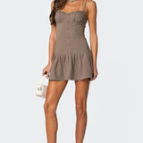 Cupped Drop Waist Mini Dress