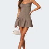 Cupped Drop Waist Mini Dress