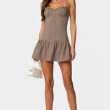 Cupped Drop Waist Mini Dress