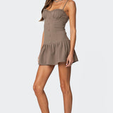 Cupped Drop Waist Mini Dress