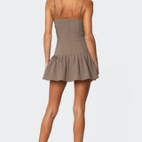Cupped Drop Waist Mini Dress