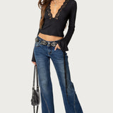 Tina Lacey Plunge Neck Top