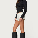 Amelie Lace Up Button Up Shirt