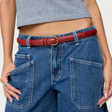 Goldey Faux Leather Belt