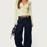 Doron V Neck Long Sleeve Top
