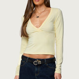 Doron V Neck Long Sleeve Top