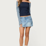 Rion Contrast Striped Off Shoulder Top