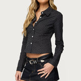 Ilia Polka Dot Button Up Shirt