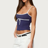 Rhoda Contrast Polka Dot Tank Top