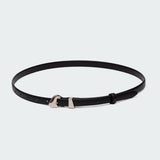 Abstract Buckle Faux Leather Belt