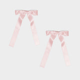 Satin Effect Ribbon Hair Clip Pack
