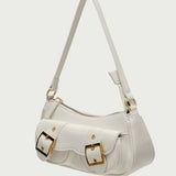 Zinnia Faux Leather Buckle Bag